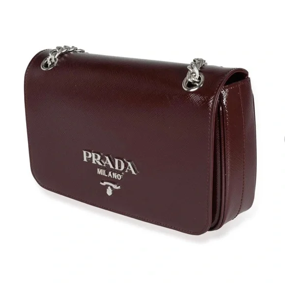 PRADA pattina in pelle saffiano vernice bag 318 - Picture 6 of 8